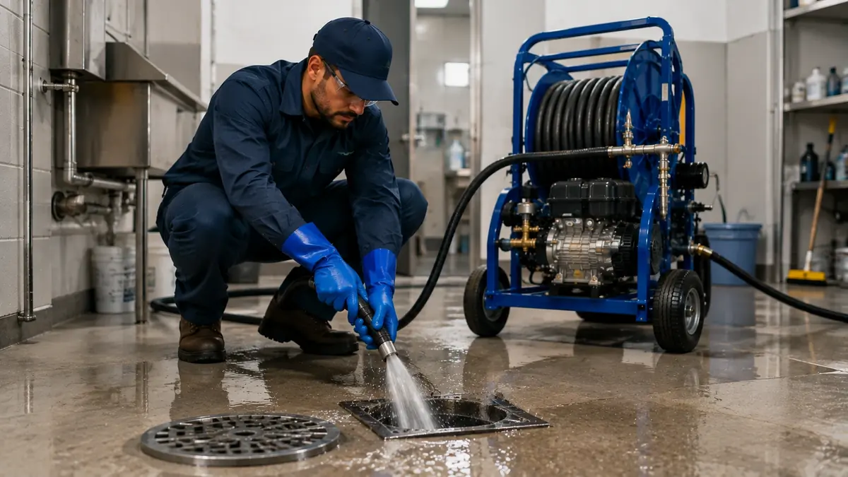 Floor Drain Hydro Jet Cleaning in Adelanto