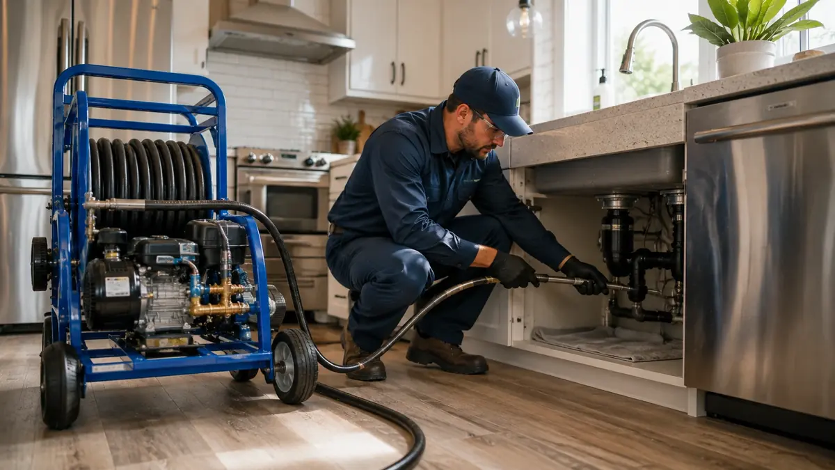 Kitchen Drain Hydro Jetting in Adelanto
