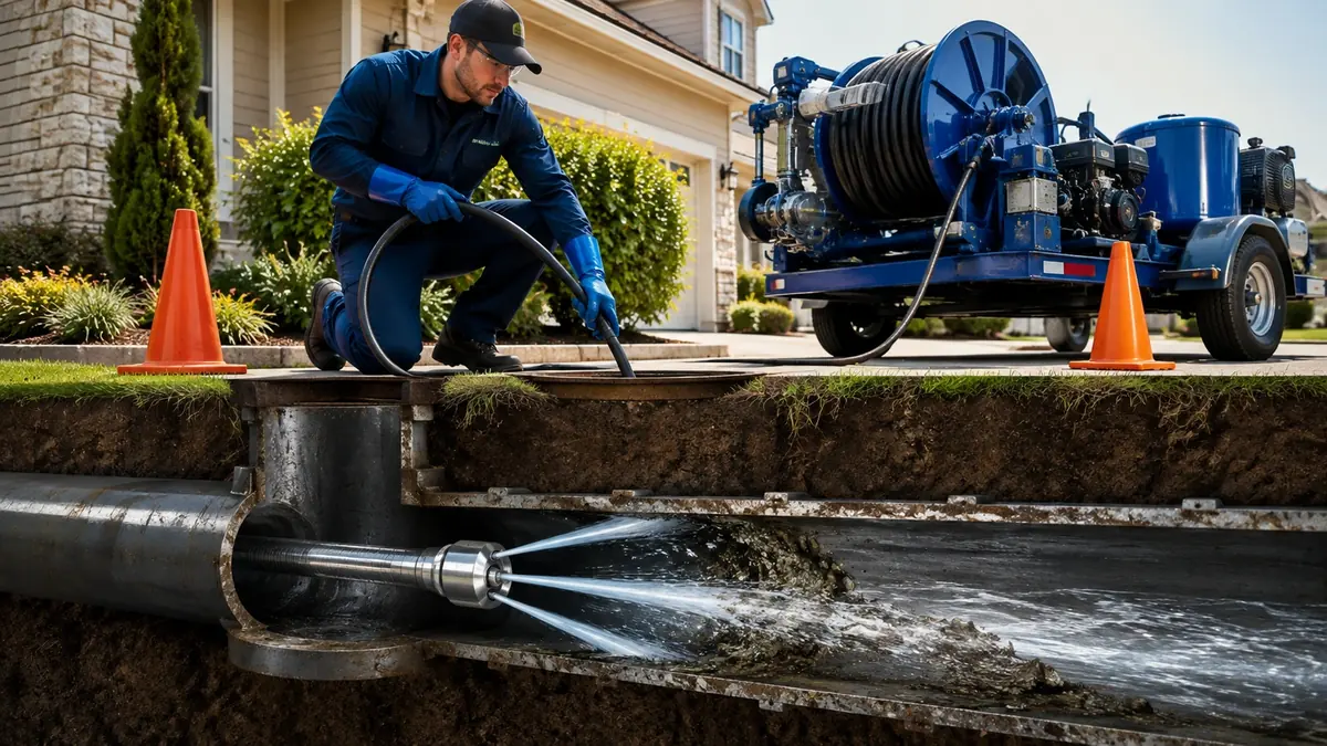 Main Sewer Line Hydro Jet Cleaning in Adelanto
