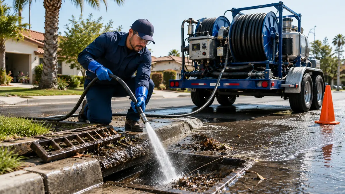 Storm Drain Hydro Jet Cleaning in Adelanto